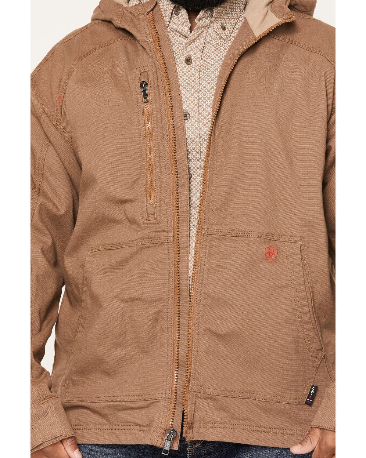 Image #3 - Ariat Men's FR Duralight Cordura&reg; Canvas Jacket, Beige, hi-res