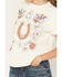 Image #3 - Idyllwind Women's Joyce Floral Horseshoe Short Sleeve Graphic Tee, Cream, hi-res