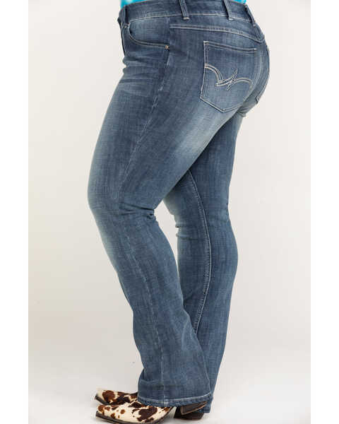 Image #4 - Wrangler Women's Straight Leg Jeans - Plus, Indigo, hi-res