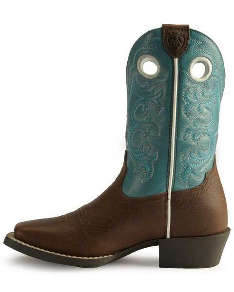 Image #3 - Ariat Boys' Crossfire Western Boots - Square Toe, Brown, hi-res
