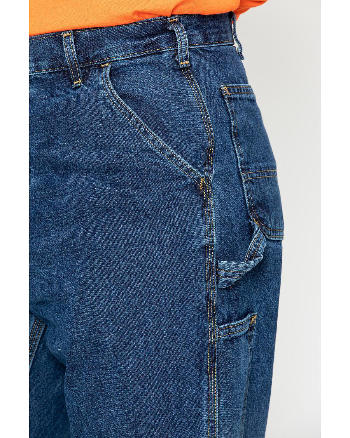 Image #5 - Carhartt Flame Resistant Signature Denim Dungaree Work Jeans - Big & Tall, , hi-res