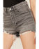 Lucky Brand Women's Hideaway Mid Rise Shorts , Grey, hi-res