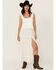 Image #1 - Angie Women's Tiered Midi Skirt, Ivory, hi-res