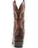 Image #4 - Dan Post Men's 12" Hand Ostrich Quill Exotic Western Boots - Round Toe, Brown, hi-res