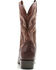 Dan Post Men's 12" Hand Ostrich Quill Exotic Western Boots - Medium Toe, Brown, hi-res
