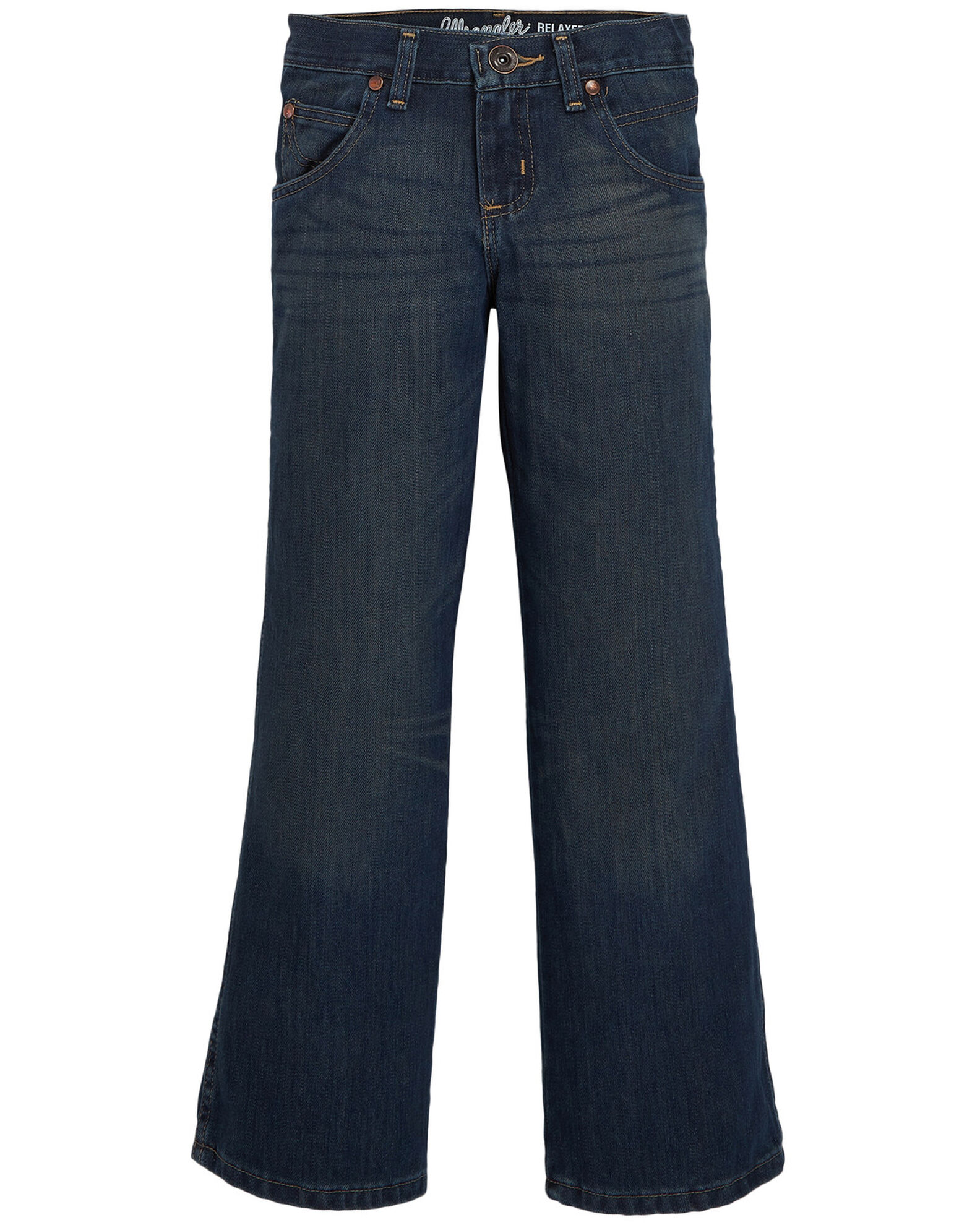 Image #4 - Wrangler Boy's Retro Relaxed Fit Boot Cut Jeans, Denim, hi-res