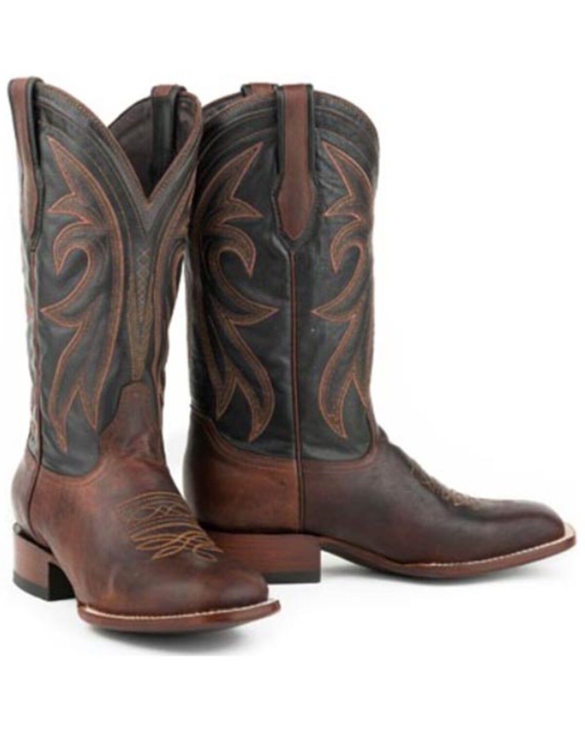 Stetson Men's Cody Western Boots - Broad Square Toe, Brown, hi-res