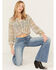 Image #1 - Shyanne Women's Long Sleeve Print Woven Tunic, Sage, hi-res