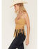 Image #2 - Shyanne Women's Rialto Embroidered Fringe Sleeveless Tank Top, Wheat, hi-res