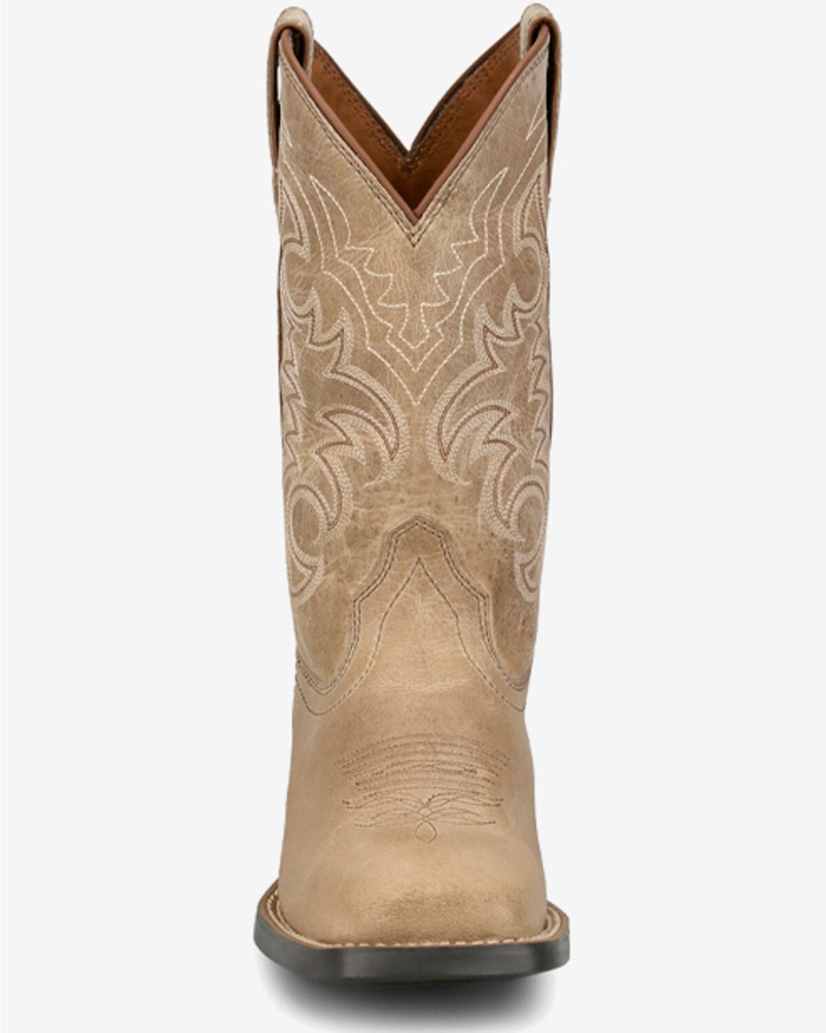 Image #4 - Justin Women's Stampede Della Performance Western Boots - Broad Square Toe, Tan, hi-res