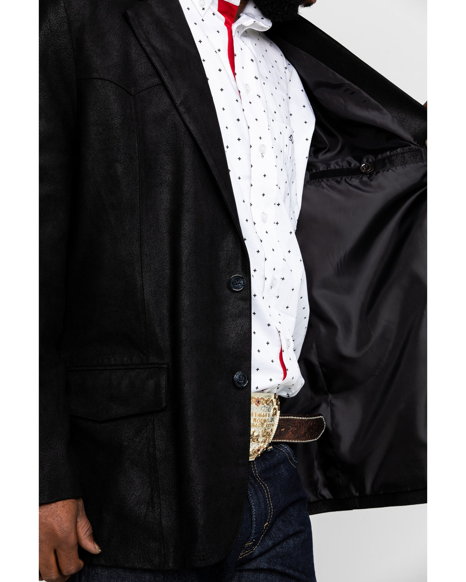 Cody James Men s Black Suede Blazer Jacket Big Tall Boot Barn