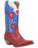 Dingo Comin Up Roses Floral Inlay Western Boots - Pointed Toe, Maroon, hi-res