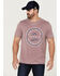 Image #1 - Flag & Anthem Men's Outdoor Supply Mauve Graphic Short Sleeve T-Shirt, Mauve, hi-res
