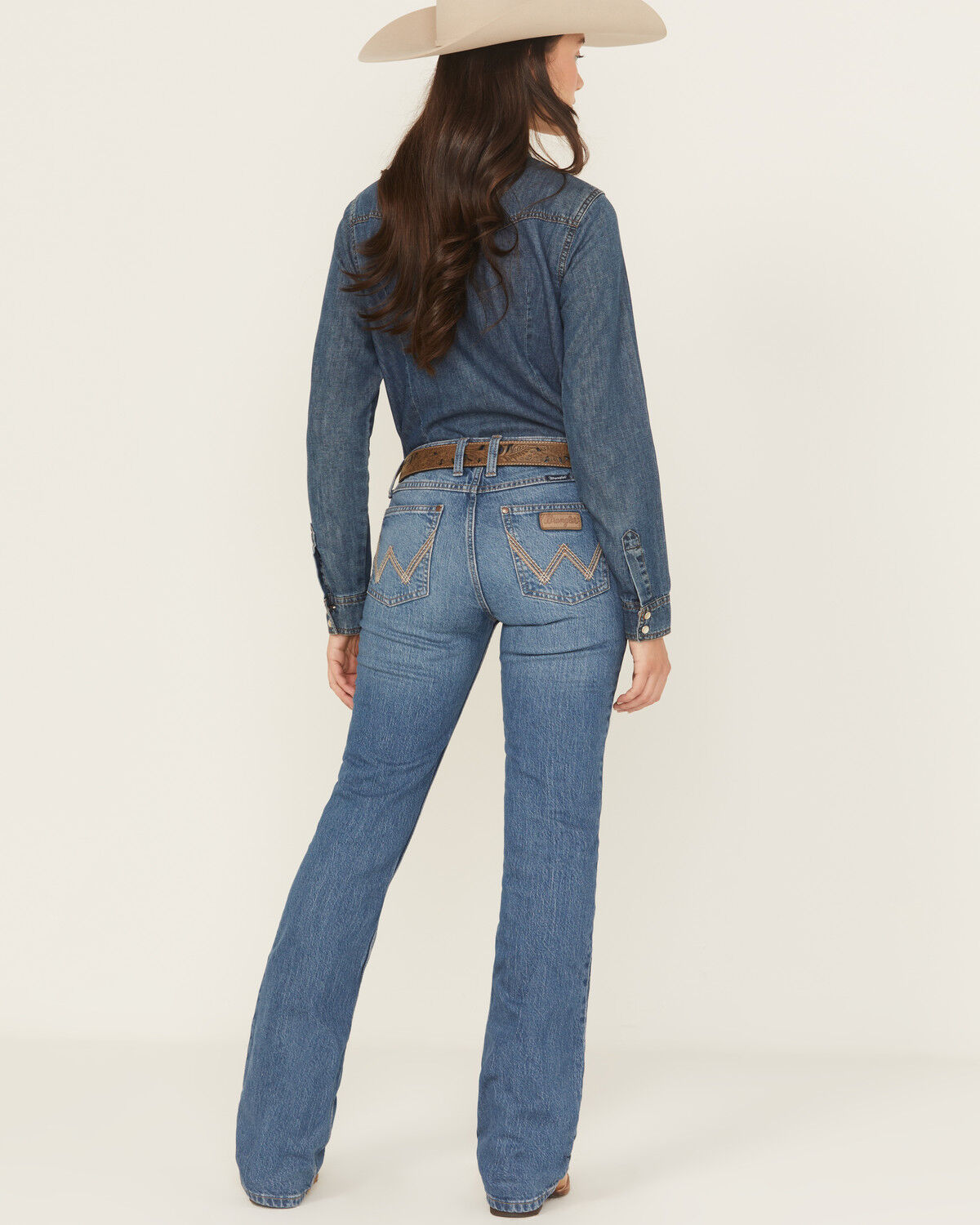 Product Name:  Wrangler Retro Women's Khloe Dark Wash Mid Rise Mae Bootcut Stretch Denim Jeans