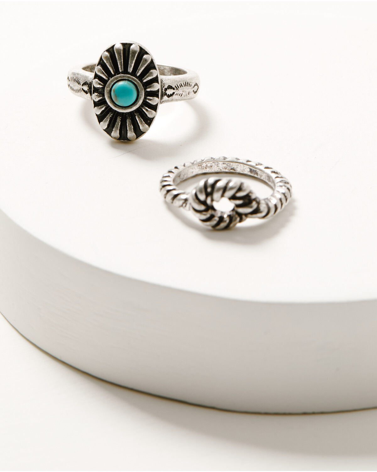 Image #2 - Shyanne Women's Rodeo Sunset Southwestern Concho Ring Set - 5 Piece, Silver, hi-res