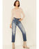 Daze Women's Medium Wash Slim Straight Leg Ankle Jeans, Medium Blue, hi-res