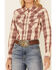 Image #3 - Shyanne Women's Caramel Plaid Long Sleeve Snap Western Flannel Shirt , , hi-res