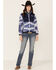 Image #4 - Hooey Women's Solid Print Color Block Zip-Front Tech Jacket , Navy, hi-res