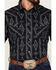 Rock & Roll Denim Men's Southwestern Stretch Long Sleeve Snap Shirt , Charcoal, hi-res