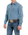Image #2 - Cinch Men's Multi Long Sleeve Western Snap Shirt, Blue, hi-res