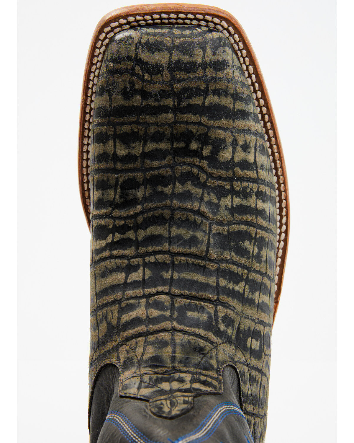 Image #6 - Horse Power Men's Coco Caiman Print Western Boots - Broad Square Toe, Grey, hi-res