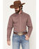 Image #1 - Wrangler Men's Classics Striped Long Sleeve Button-Down Western Shirt, Red, hi-res