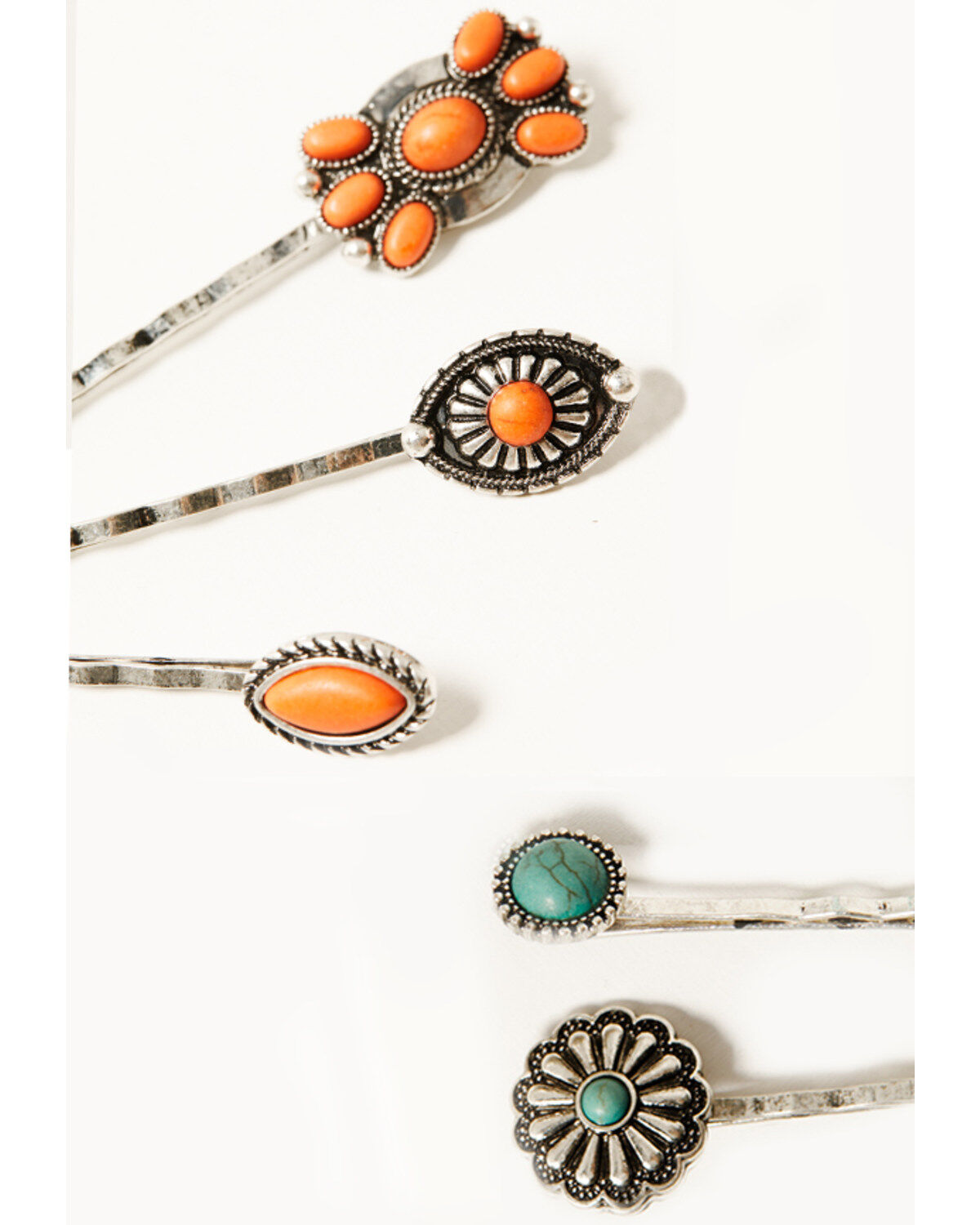 Image #3 - Shyanne Women's Concho Bobby Pins - 5 Piece, Silver, hi-res