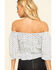 Image #5 - Wrangler Women's Tile Print Smocked Peasant Off The Shoulder Top, , hi-res