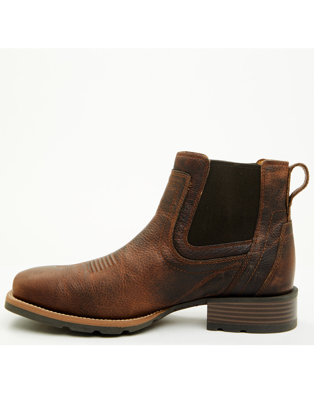 Image #3 - Cody James Men's Ranger Chelsea Boots - Broad Square Toe, Brown, hi-res