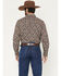 Image #4 - Gibson Trading Co Men's Bloomin Paisley Print Long Sleeve Snap Western Shirt, Black, hi-res