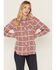 Image #3 - Idyllwind Women's Savoy Plaid Print Long Sleeve Pearl Snap Flannel Shirt, Rose, hi-res