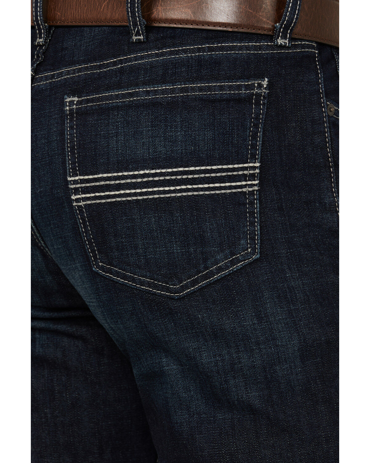 Image #5 - Cinch Men's Silver Label Dark Wash Slim Straight Stretch Denim Jeans, Indigo, hi-res