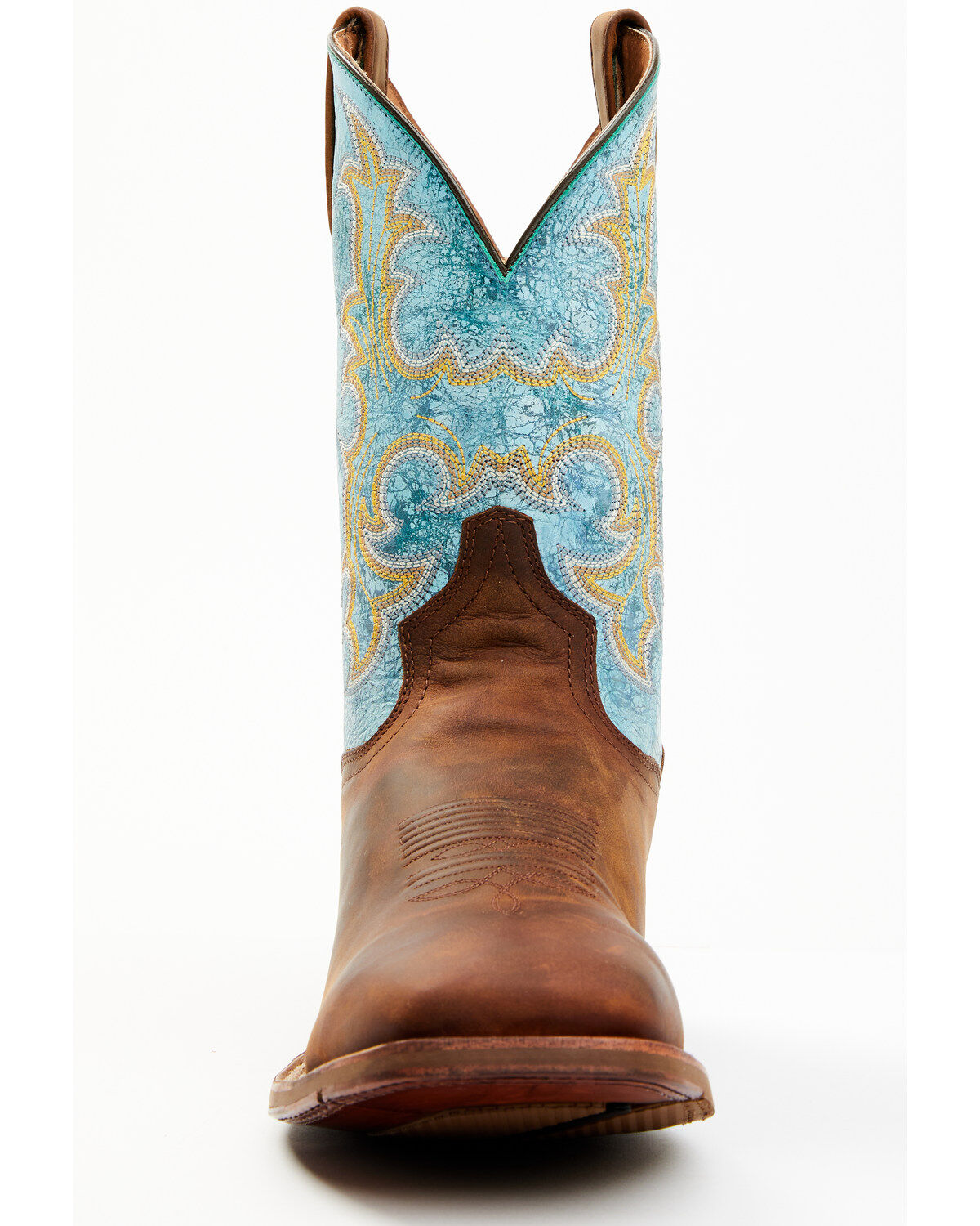 Image #4 - Dan Post Men's Performance Western Boots - Broad Square Toe, Blue, hi-res