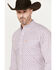 Image #2 - Ariat Men's Merrick Print Button Down Long Sleeve Western Shirt, Lavender, hi-res