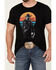 Image #3 - Cody James Men's Sunset Bandit Skull Graphic Short Sleeve T-Shirt, Black, hi-res