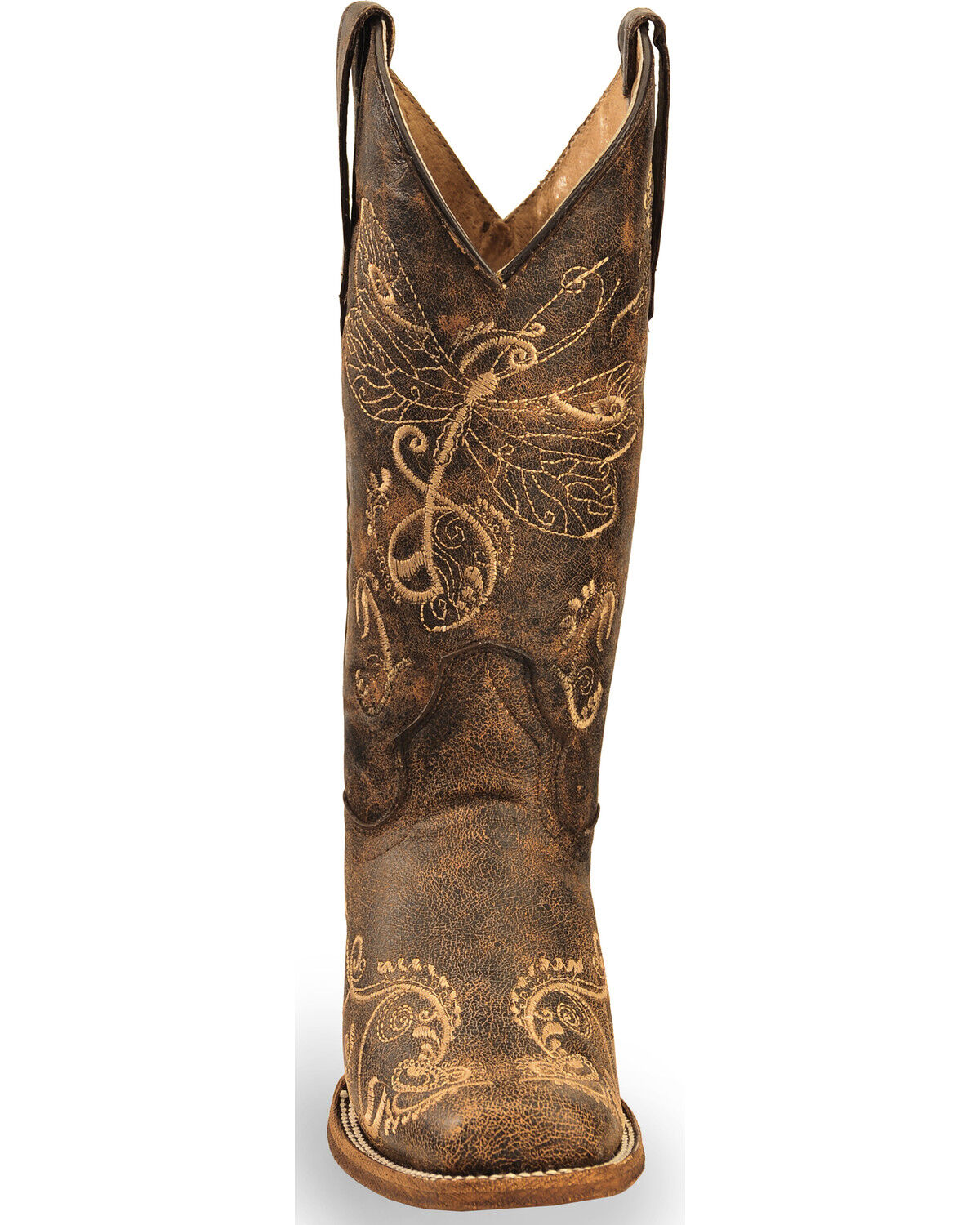 circle g women's dragonfly embroidered western boots