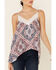 Image #3 - Ariat Women's Texas Heat Americana Hankerchief Print Lace Tank Top, Red/white/blue, hi-res