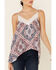 Image #3 - Ariat Women's Texas Heat Americana Hankerchief Print Lace Tank Top , Red/white/blue, hi-res
