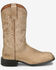 Image #2 - Justin Women's Stampede Della Performance Western Boots - Broad Square Toe, Tan, hi-res