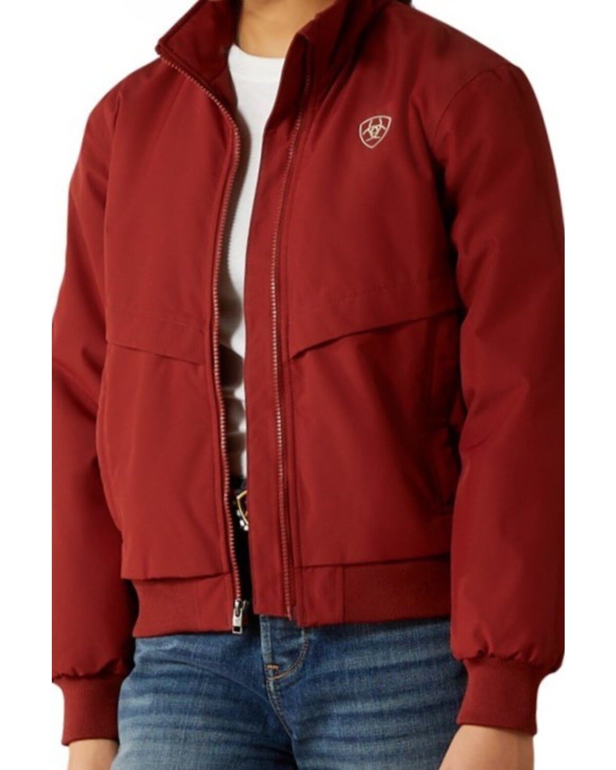 Image #1 - Ariat Boys' Stable Zip-Up Jacket, Burgundy, hi-res