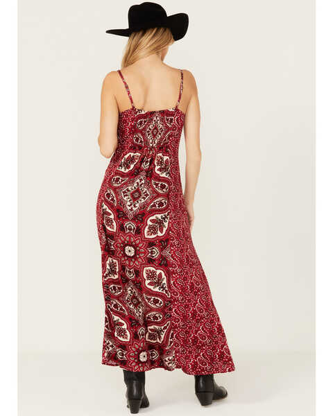 Image #4 - Idyllwind Women's Carver Printed Maxi Dress, Dark Red, hi-res