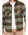 Brixton Men's Bowery Plaid Print Long Sleeve Button-Down Flannel Shirt, Olive, hi-res