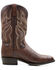 Dan Post Men's 12" Hand Quill French Exotic Western Boots - Medium Toe, Rust Copper, hi-res