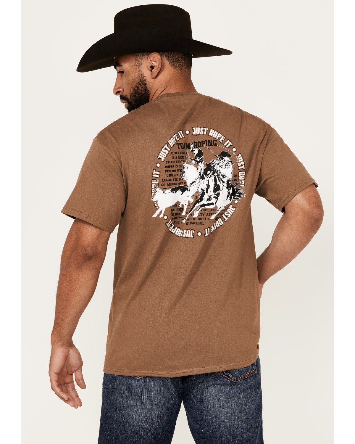 Image #4 - Cowboy Hardware Men's Just Rope It Short Sleeve Graphic T-Shirt, , hi-res
