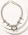 Image #1 - Shyanne Women's Silver Squash Blossom Floral Beaded Necklace, Silver, hi-res