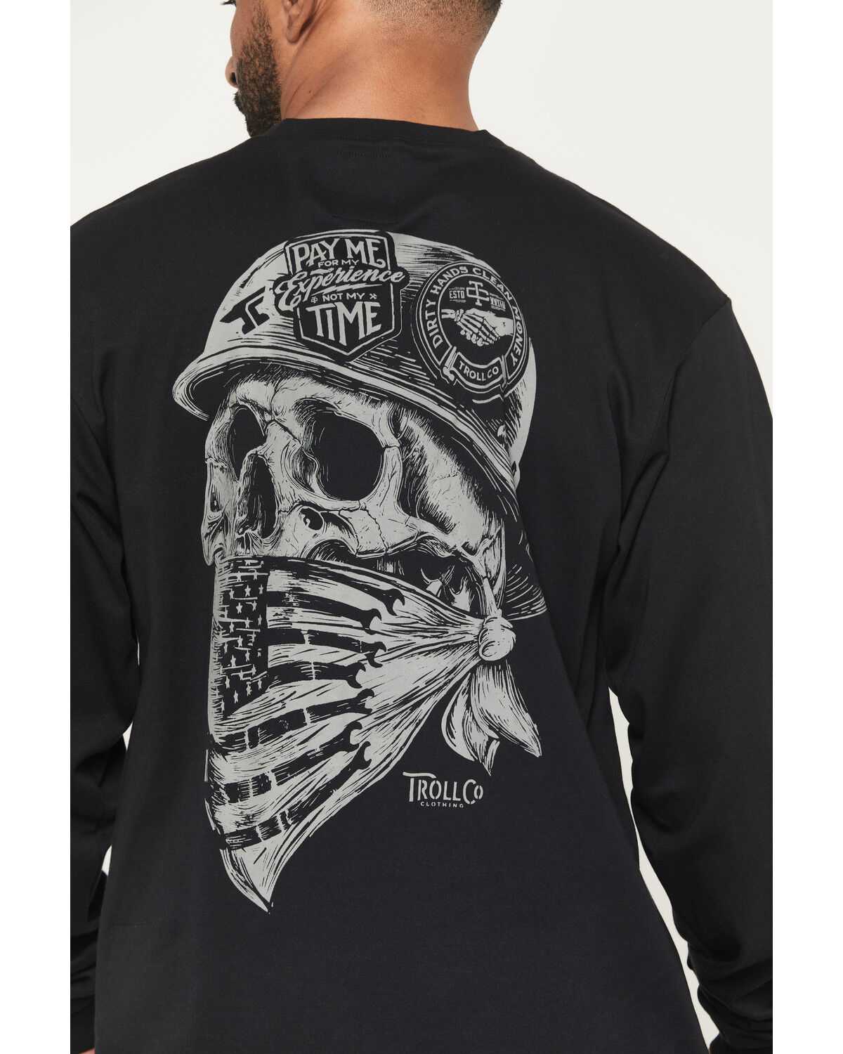 Image #4 - Troll Co Men's FR Headstrong Long Sleeve Graphic Work T-Shirt, Black, hi-res