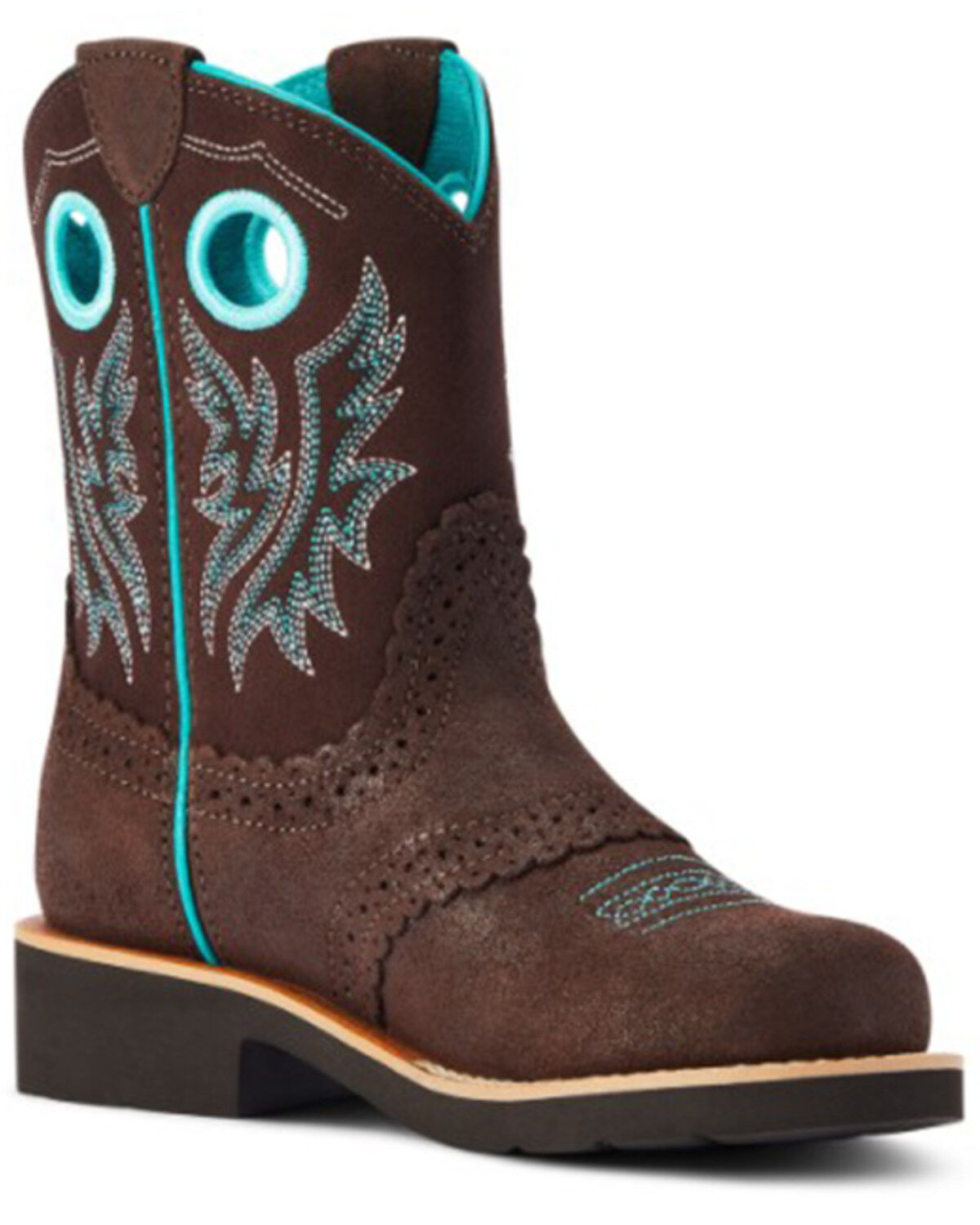 Image #1 - Ariat Youth Girls' Fatbaby Western Boots - Round Toe, , hi-res