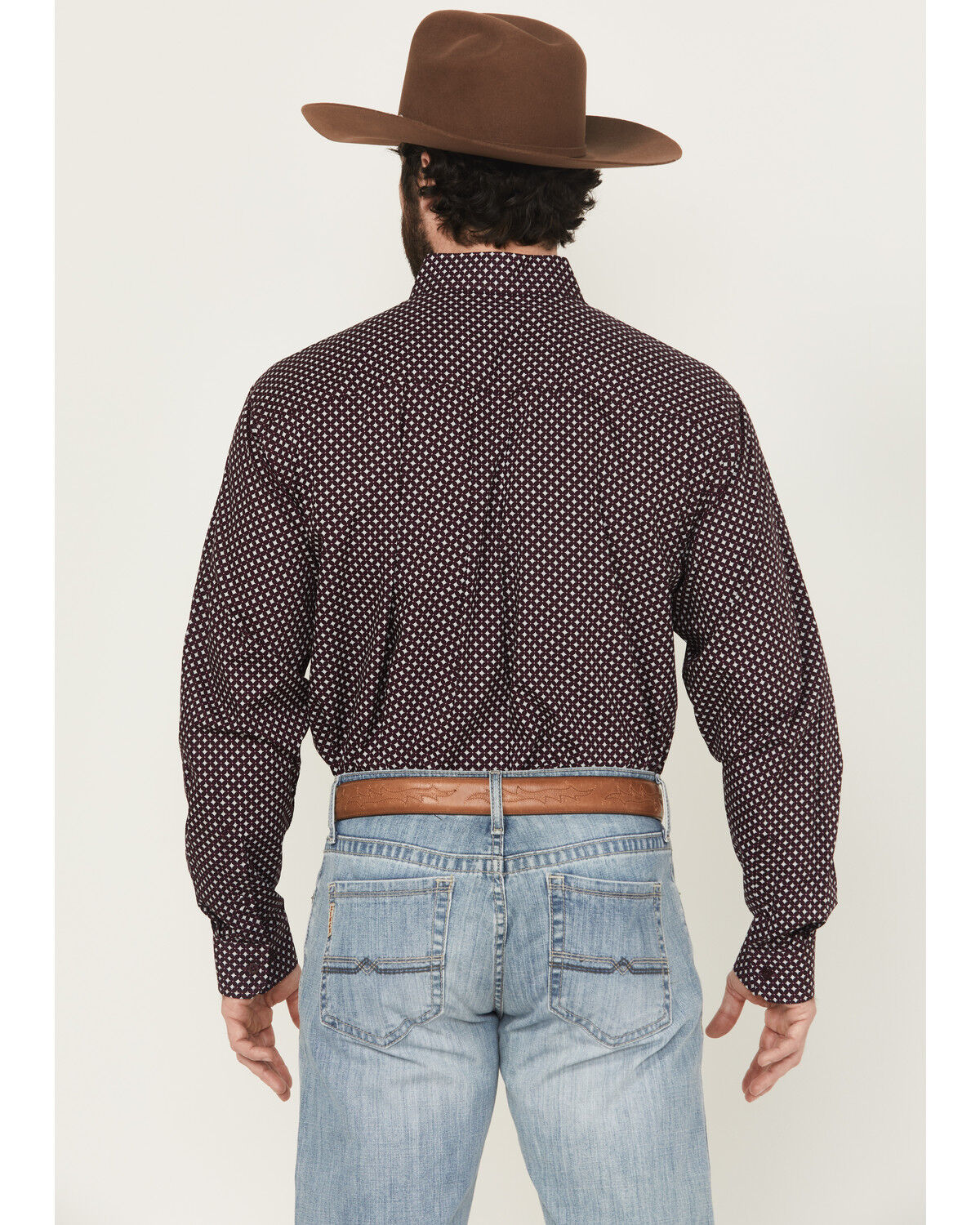Image #4 - Cinch Men's Geo Print Long Sleeve Button-Down Western Shirt - Big, Purple, hi-res