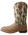 Twisted X Women's Cactus Print Top Hand Western Boots - Square Toe, Brown, hi-res
