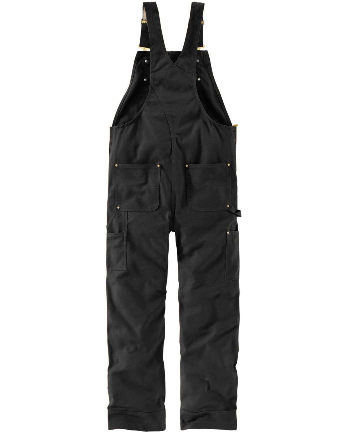 Image #2 - Carhartt Men's Duck Bib Work Overalls, Black, hi-res